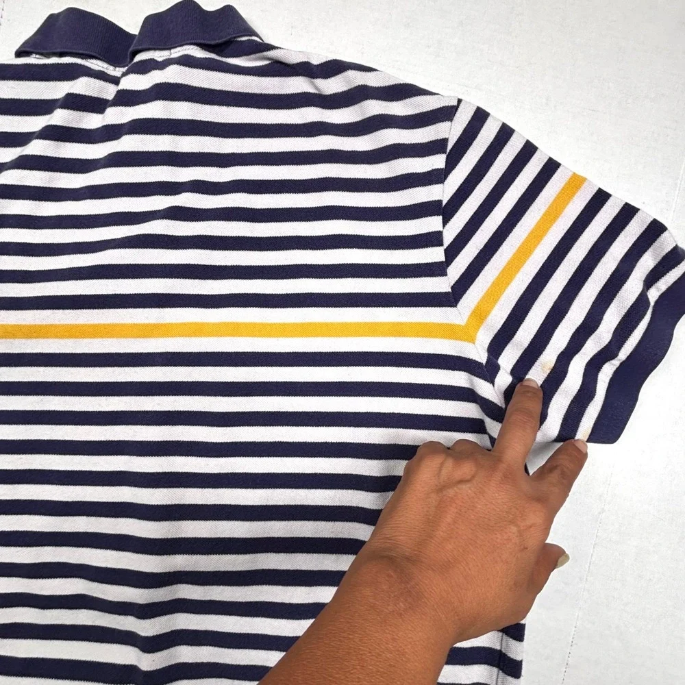 Polo Ralph Lauren Striped Polo Shirt Mens‎ XL Red Pony Logo Faded LSU GUC